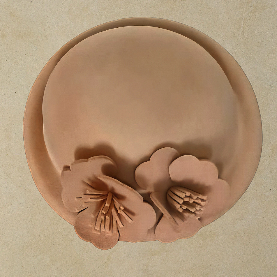 Chloe Camel Renk Çiçekli Şapka