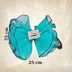 Alice Turkuaz Mavi Renk Alternatifli Elegan Şapka 55 cm  Özel Şapka Kutulu