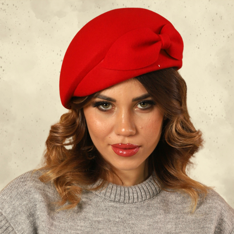 Nicole Kırmızı Renk Şapka