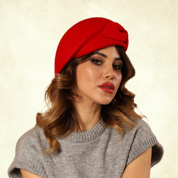 Nicole Kırmızı Renk Şapka