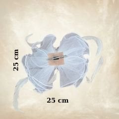 Alice Beyaz Ekru Renk Alternatifli  Elegan Şapka 55 cm Özel Şapka Kutulu