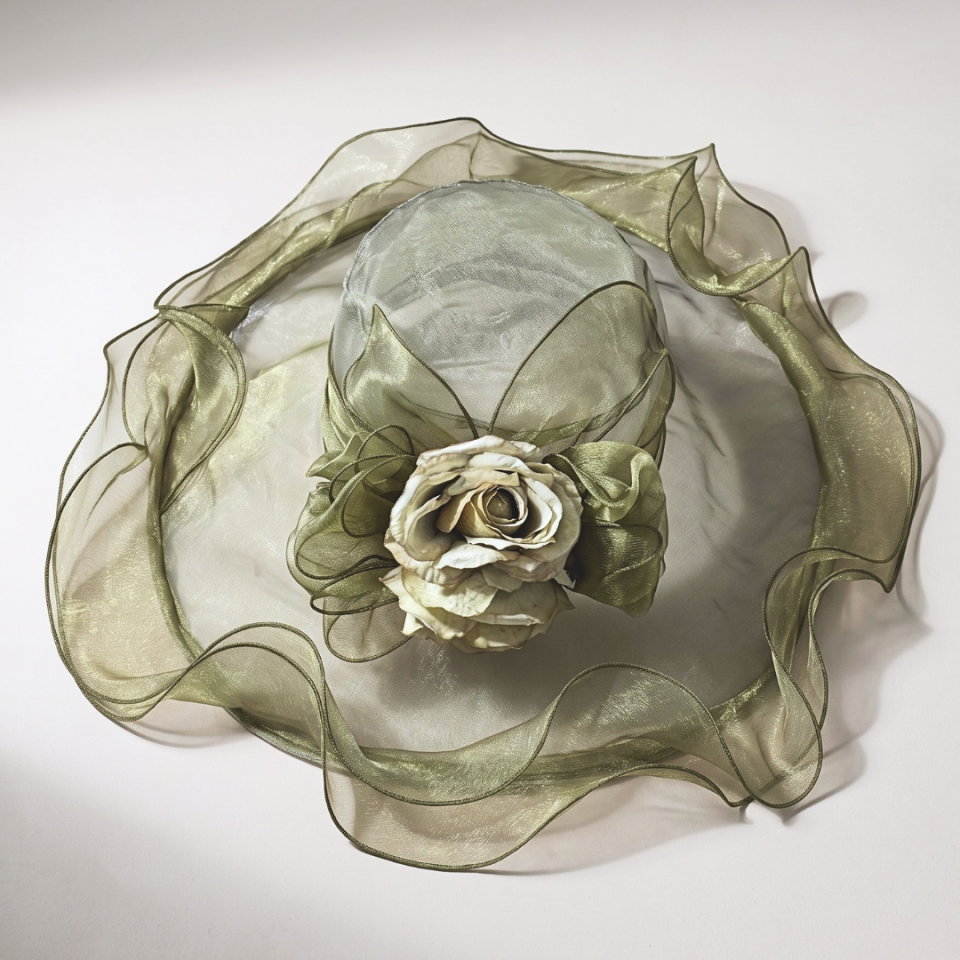 Anais Çağla Yeşil Renk Elegan Şapka 45 cm