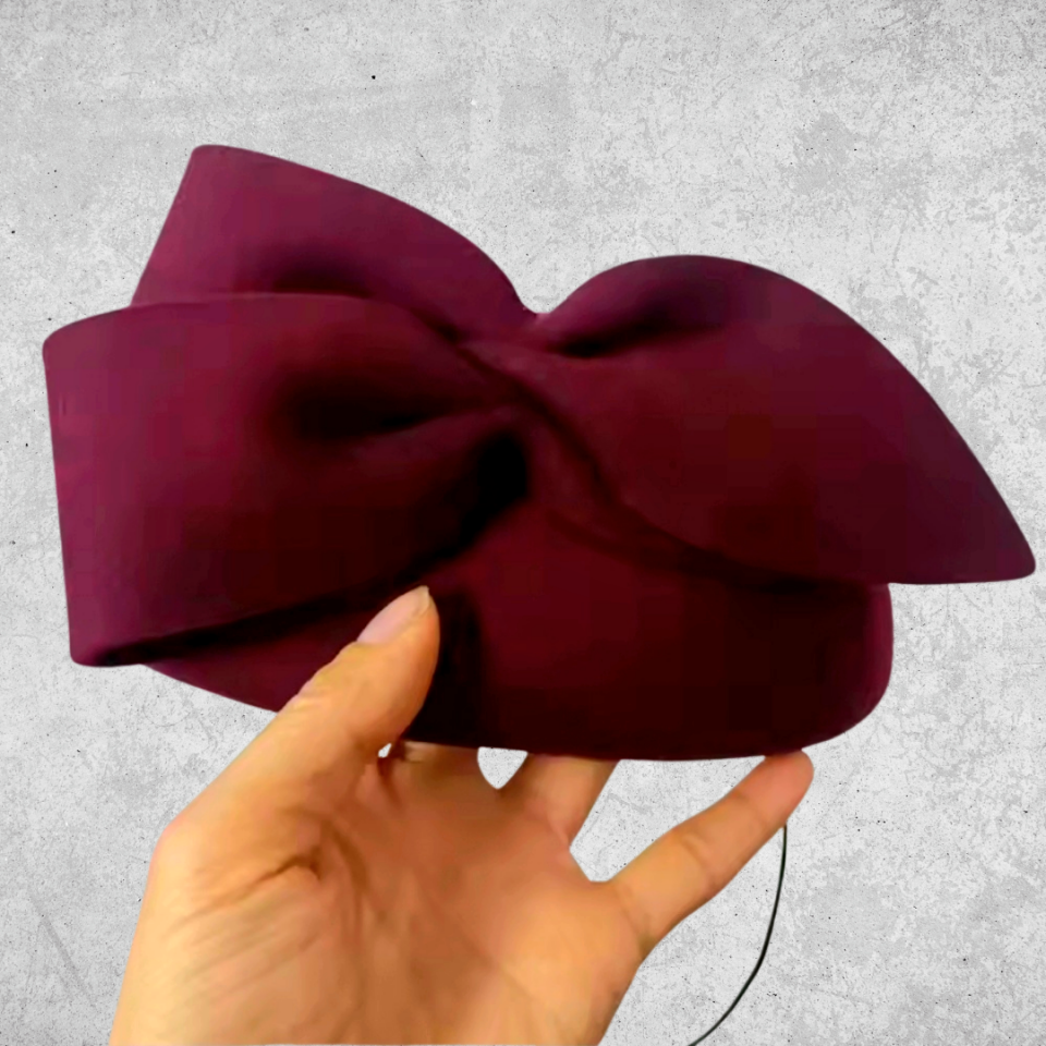 Lori Bordo Renk Vualet Şapka 25 cm