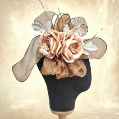 Anais Karamel Gold Renk Alternatifli Elegan Şapka 45 cm Özel Şapka Kutulu