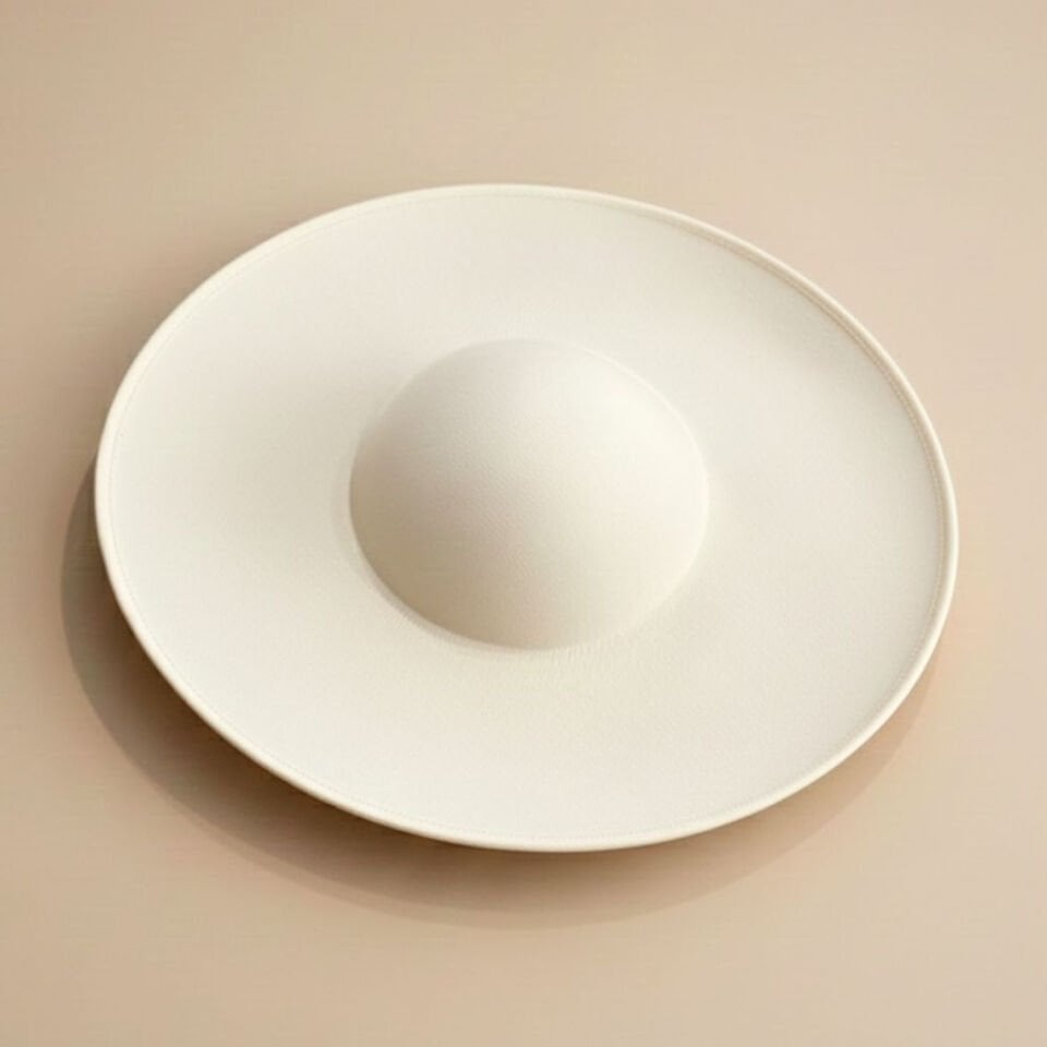 Holly Ekru Renk Vualet Şapka 40 cm