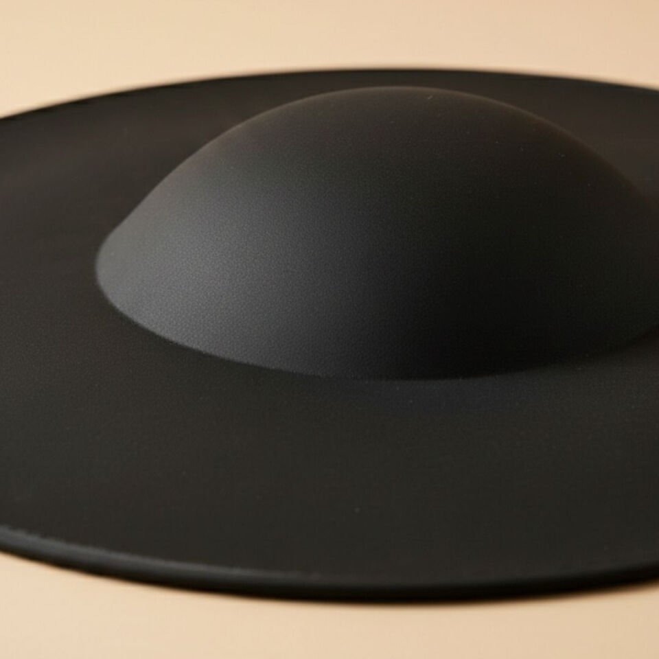 Holly Siyah Renk Vualet Şapka 40 cm Özel Şapka Kutulu