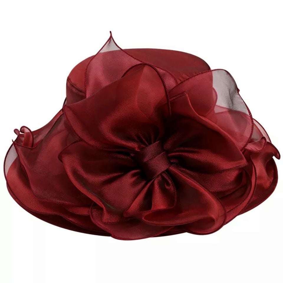 Yolanda Bordo Renk Şapka 42 cm