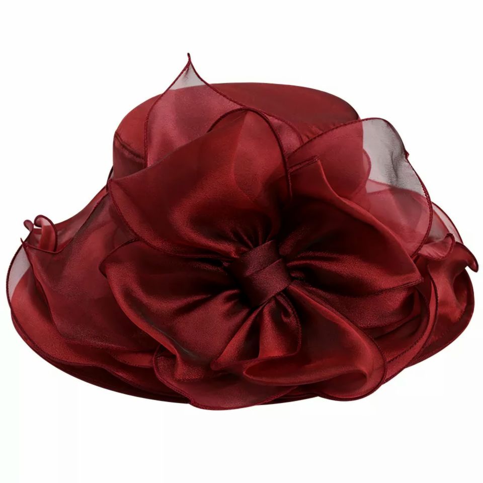 Yolanda Bordo Renk Şapka 42 cm
