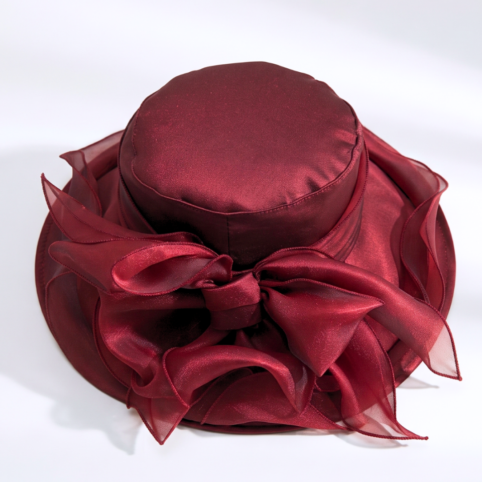 Yolanda Bordo Renk Şapka 42 cm