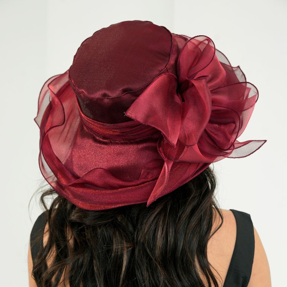 Yolanda Bordo Renk Şapka 42 cm