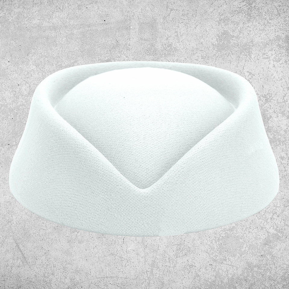 Hostes Beyaz Renk Vualet  Şapka