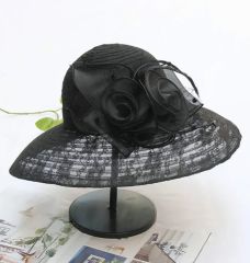 Victoria Siyah Renk Alternatifli Elegan Şapka 40 cm