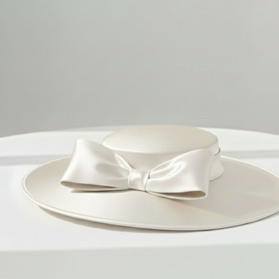 Holly Krem  Renk  Vualet Şapka  40 cm