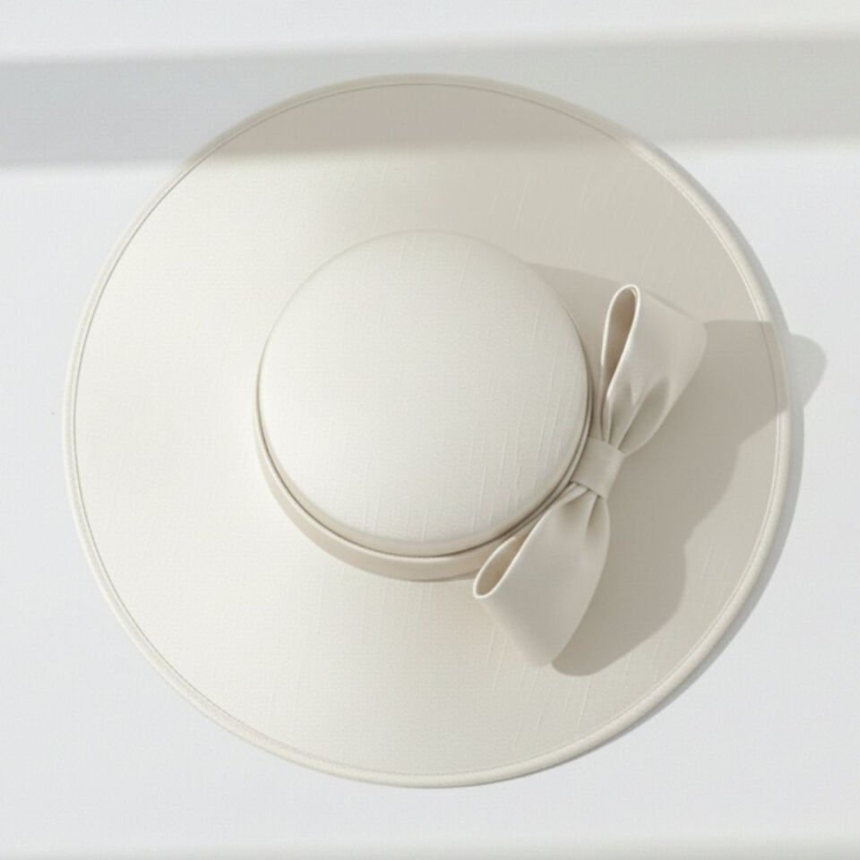 Holly Krem Renk Vualet Şapka 40 cm