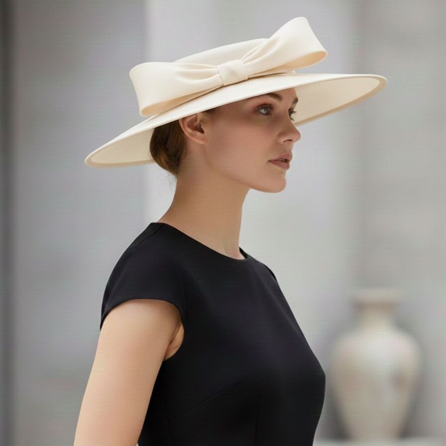 Holly Krem  Renk  Vualet Şapka  40 cm