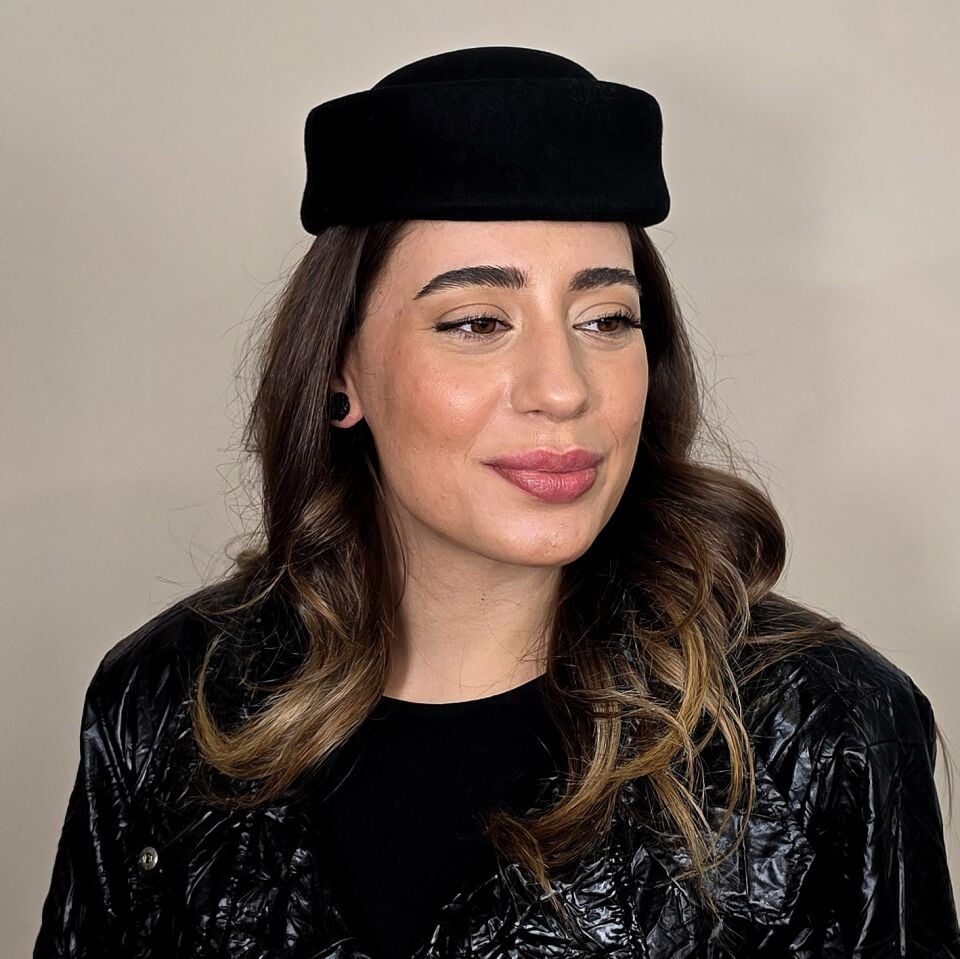 Diana Siyah Renk Vualet Şapka