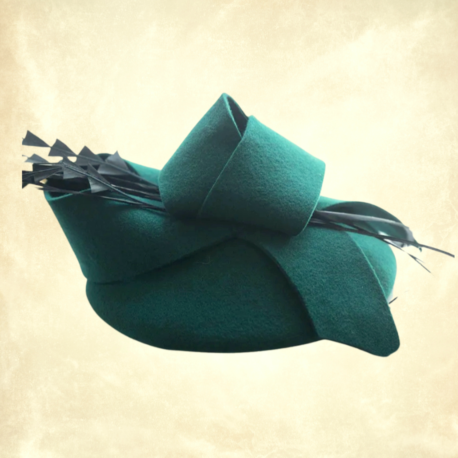 Angel Yeşil Renk Fiyonklu Vualet Şapka