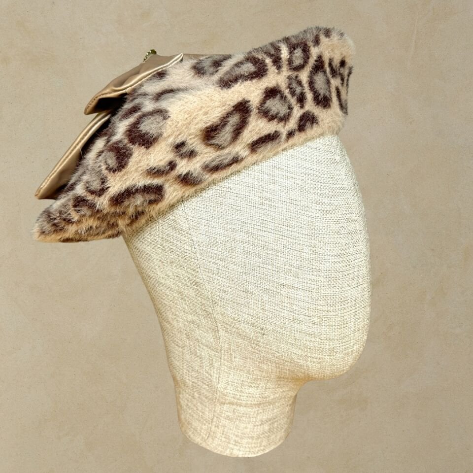 Amata Kahverengi Bej Leopar Desen Ressam Bere Yetişkin Boy