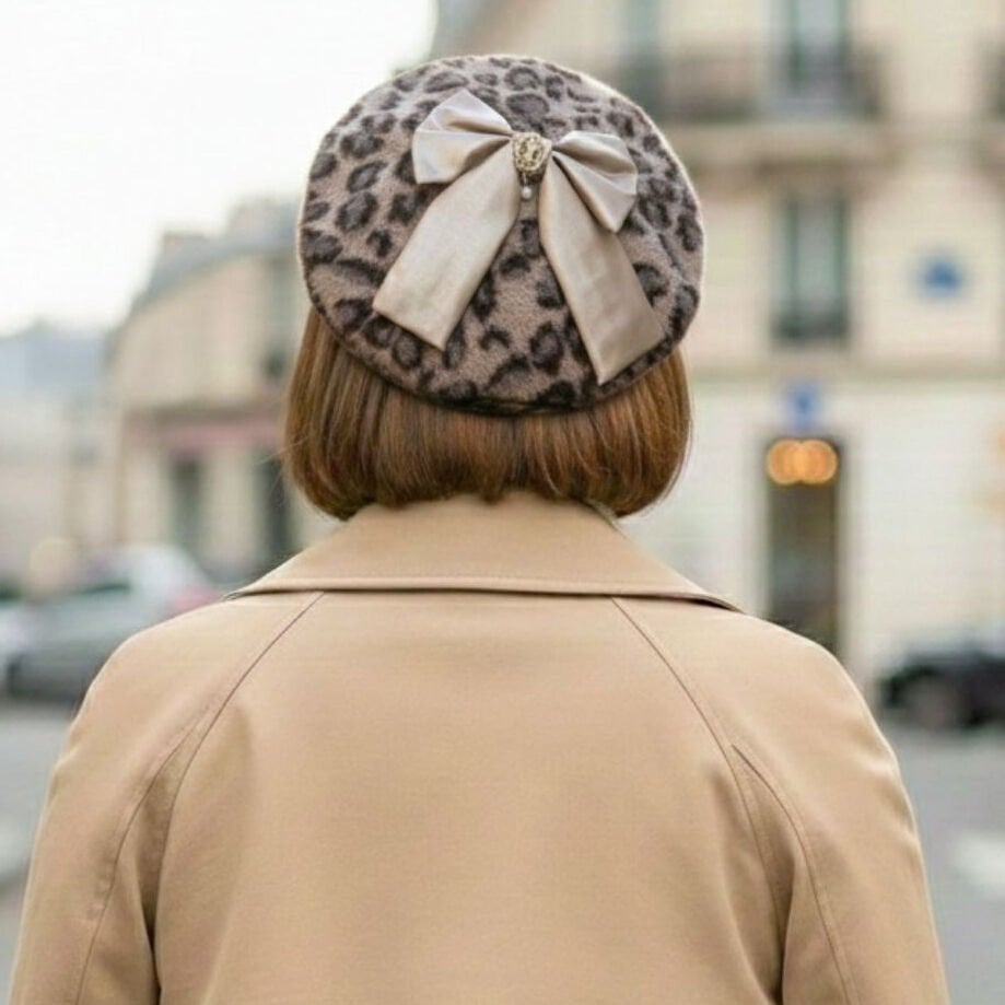 Amata Kahverengi Bej Leopar Desen Ressam Bere Yetişkin Boy