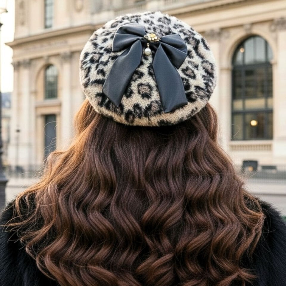 Amata Siyah Vizon Leopar Desen Ressam Bere Yetişkin Boy