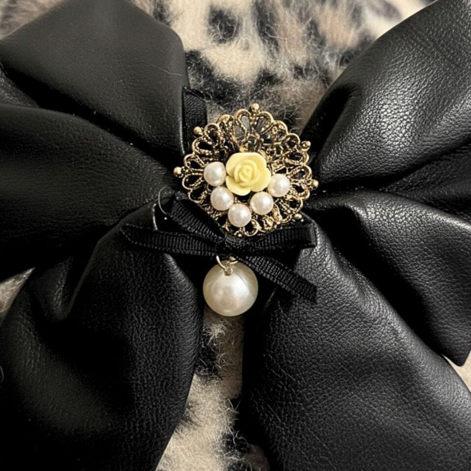 Amata Siyah Vizon Leopar Desen Ressam Bere Yetişkin Boy M Beden