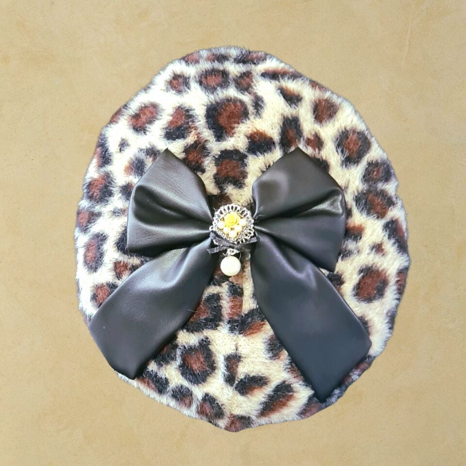 Amata Siyah Kahverengi Leopar Desen Ressam Bere Yetişkin Boy