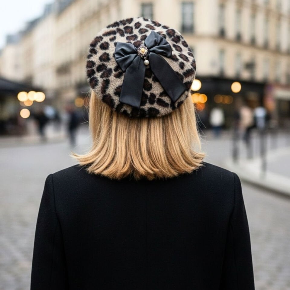 Amata Siyah Kahverengi Leopar Desen Ressam Bere Yetişkin Boy