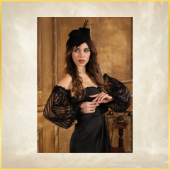 Angel Siyah Renk Fiyonklu Vualet