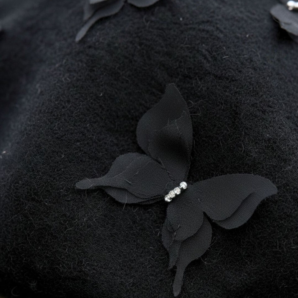 Amata Siyah Renk Ressam Bere Yetişkin Boy L Beden