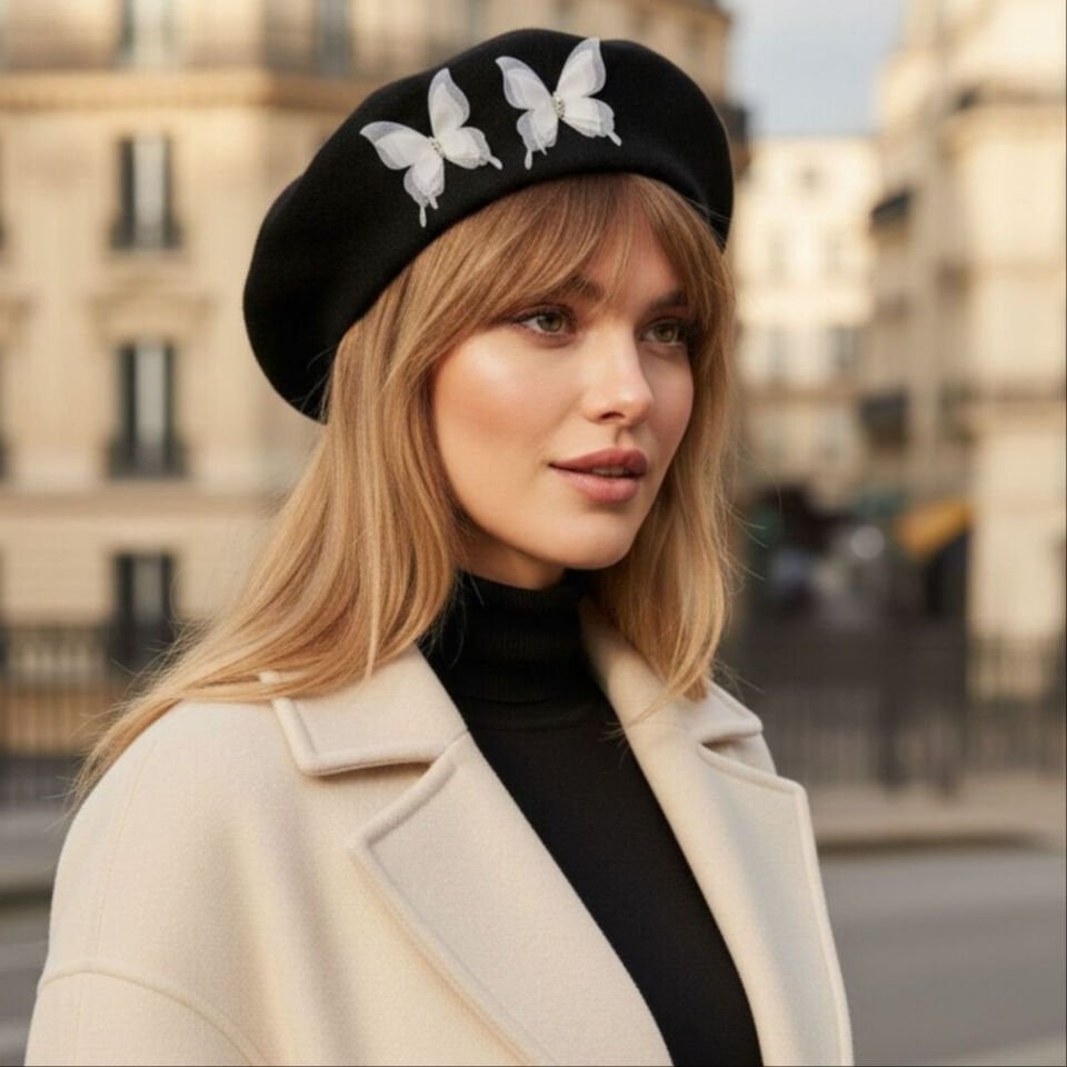 Amata Siyah Renk Ressam Bere Yetişkin Boy