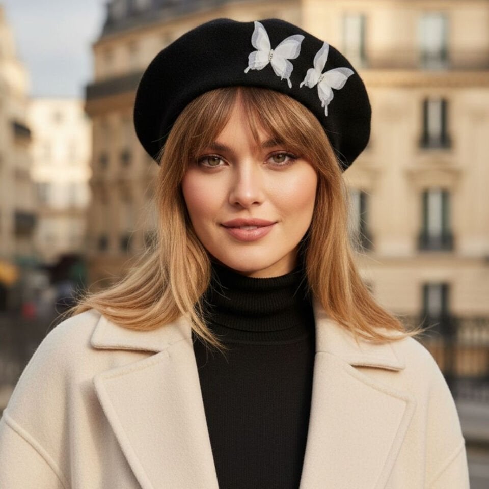 Amata Siyah Renk Ressam Bere Yetişkin Boy