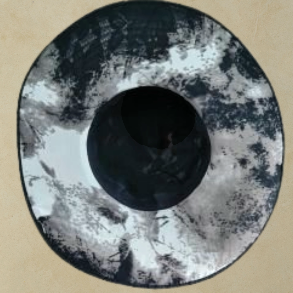 Jolie Siyah Renk Yaprak Desenli Şapka 42 cm