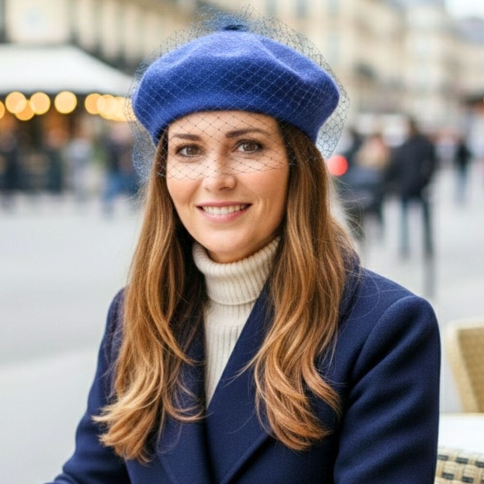 Amata Denim Mavi   Ressam Bere Yetişkin Boy M Beden