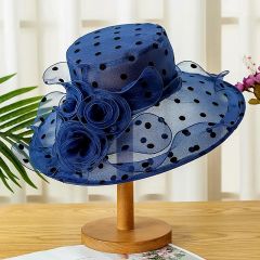 Agatha Lacivert Siyah Renk Şapka 42 cm