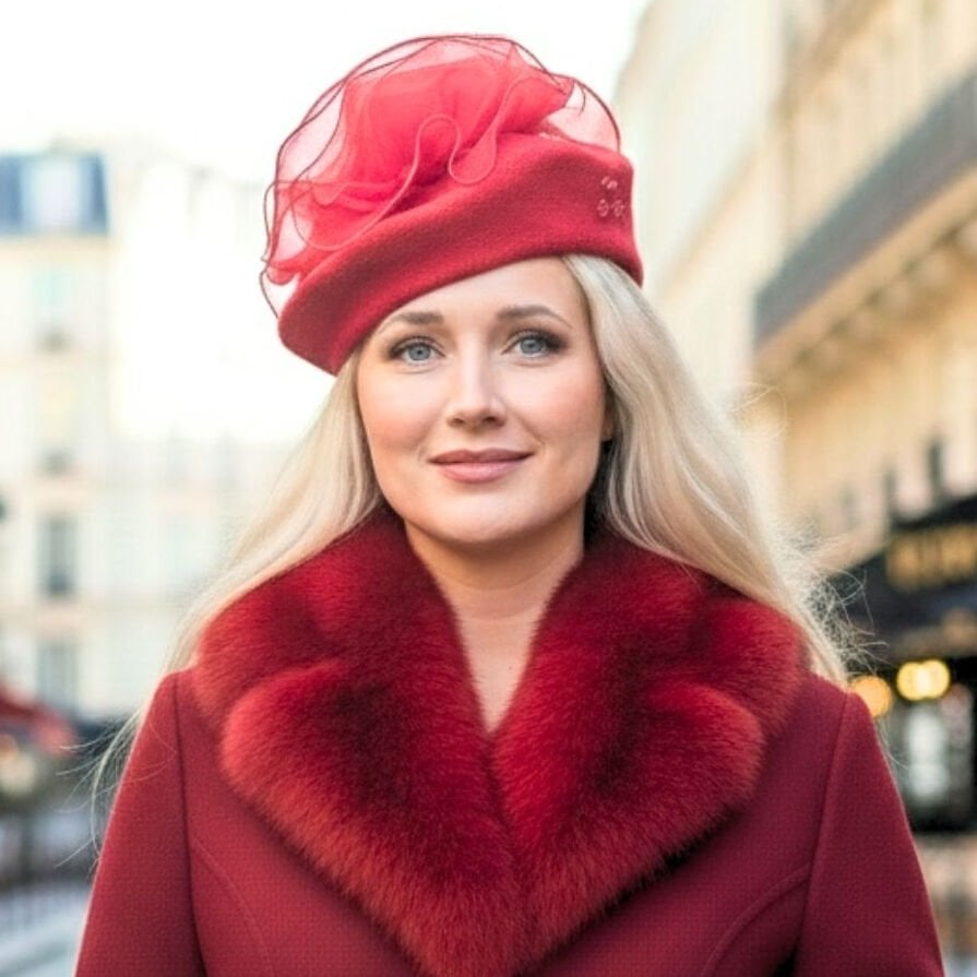 Amata Kırmızı Renk Ressam Bere Yetişkin Boy S Beden