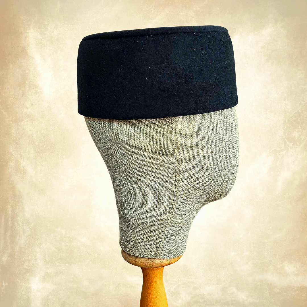 Nora Siyah Renk Kaşe Fes Şapka 57 cm