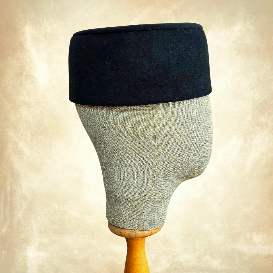 Nora Siyah Renk Kaşe Fes Şapka 57 cm