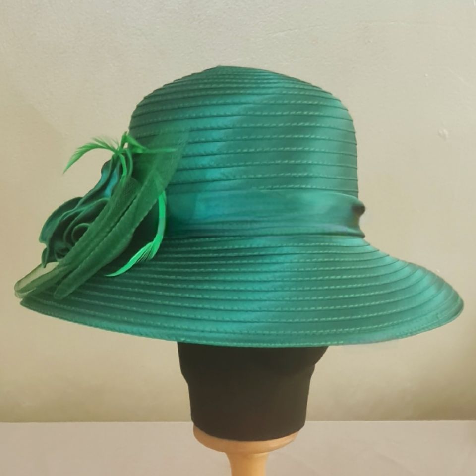 Margaret Yeşil Renk Şapka 35 cm