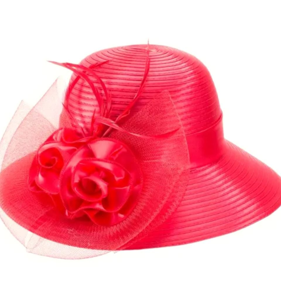 Margaret Kırmızı Renk  Şapka 35 cm