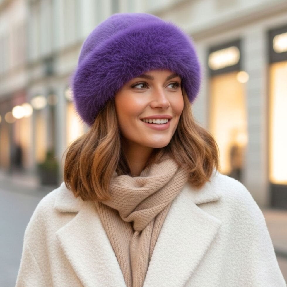 Anna Mor Renk Peluş Şapka