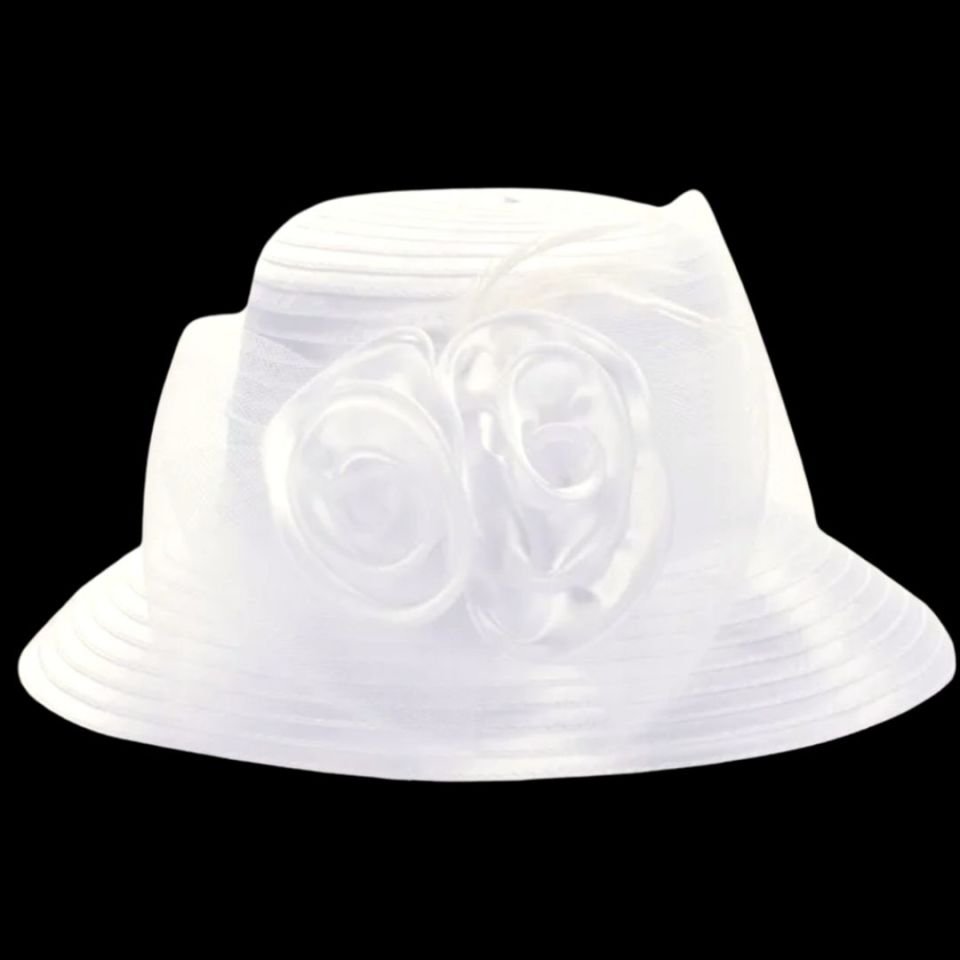 Margaret Beyaz Renk Şapka 35 cm