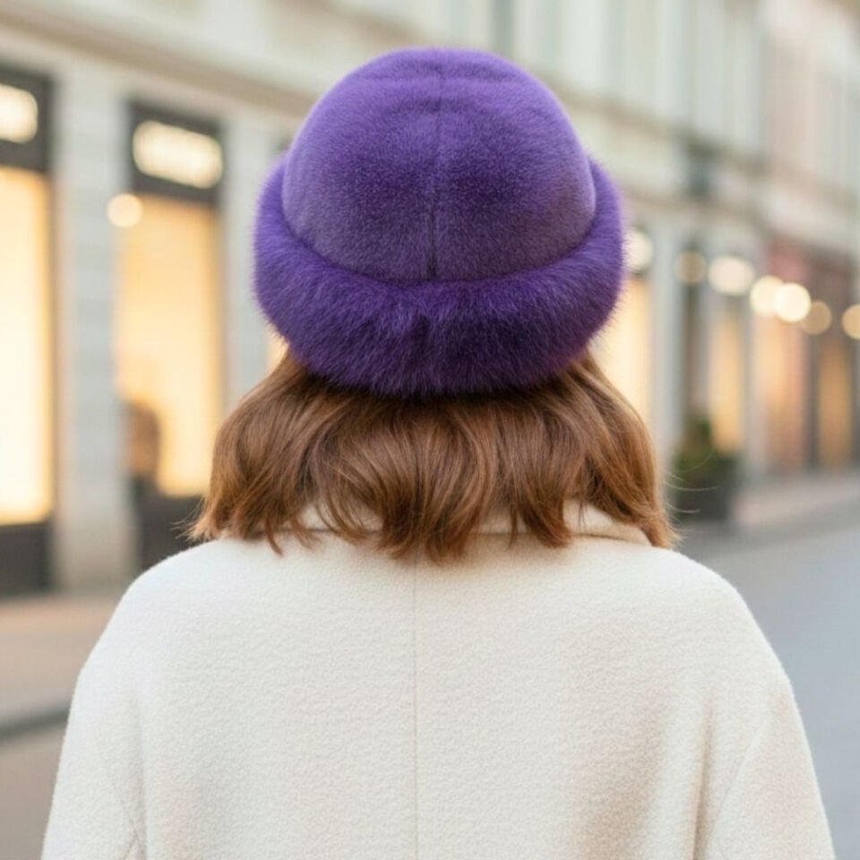 Anna Mor Renk Peluş Şapka