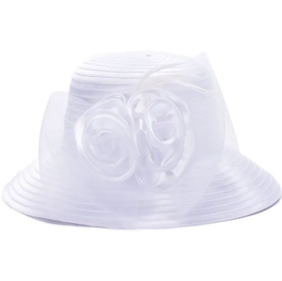 Margaret Beyaz Renk Şapka 35 cm