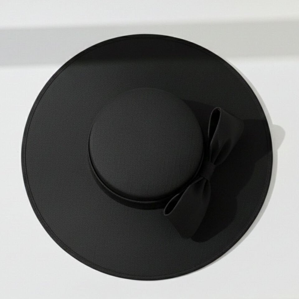 Holly Siyah Renk Vualet Şapka 40 cm