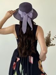 Bonni Mor Renk Şapka 35 cm