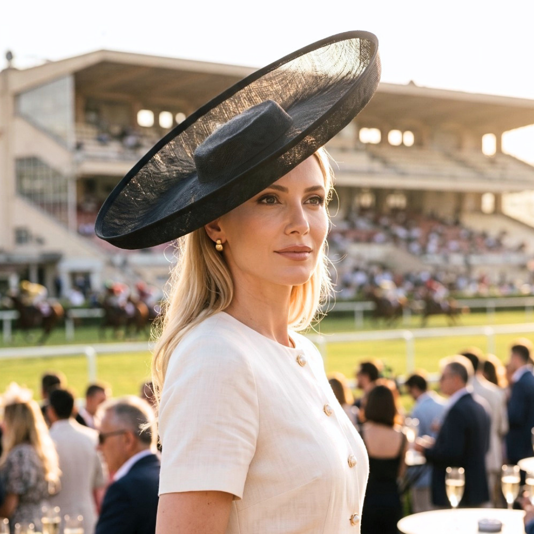 Caty Siyah Vualet Şapka 43 cm