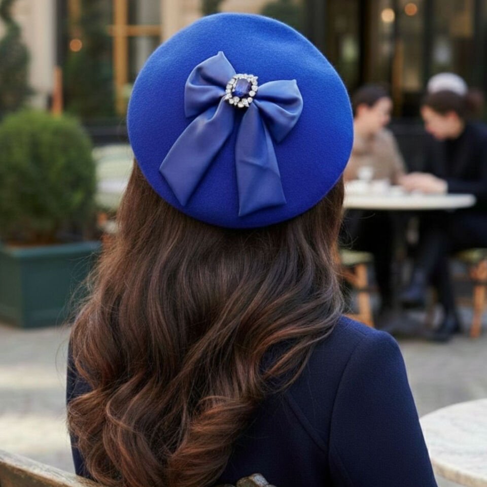 Amata Saks Mavi Ressam Bere Yetişkin Boy M Beden