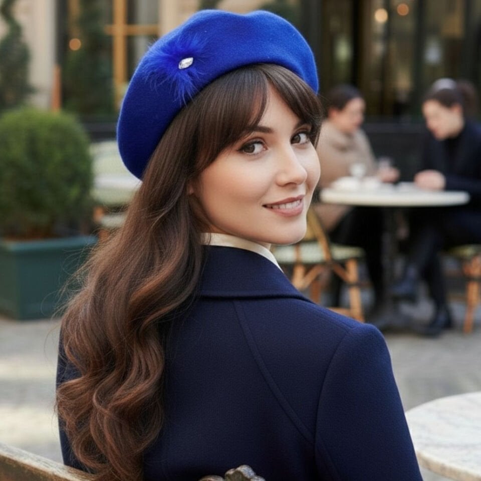 Amata Saks Mavi Ressam Bere Yetişkin Boy