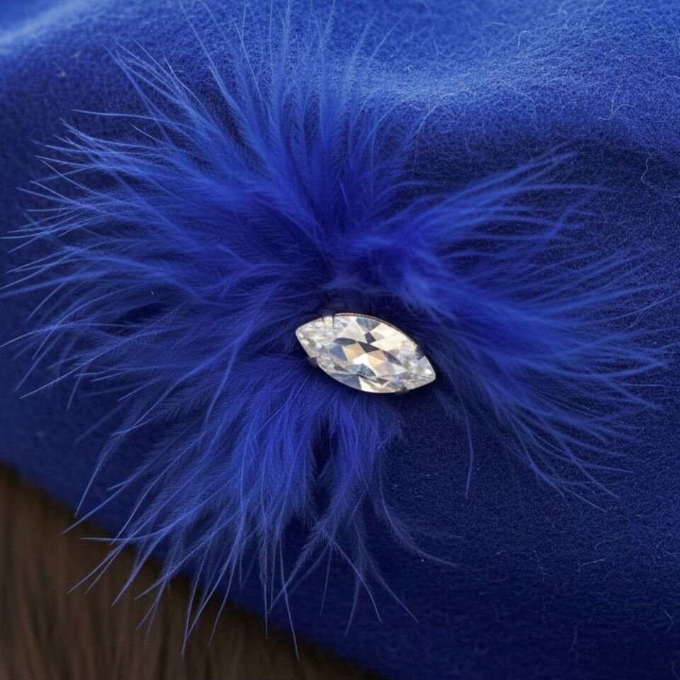 Amata Saks Mavi Ressam Bere Yetişkin Boy M Beden