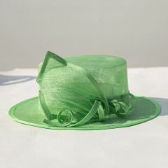 Mais Yeşil Renk Elegan  Şapka 33 cm - Özel Kutulu